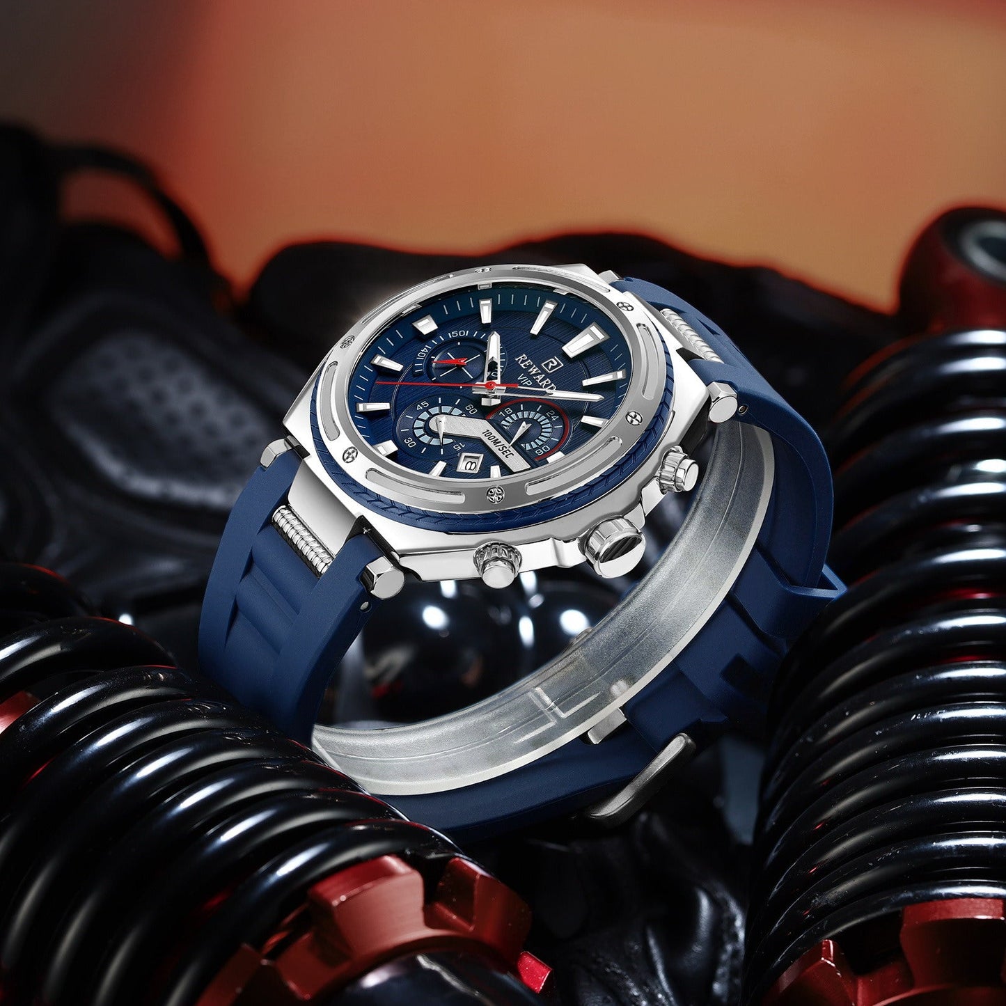 REWARD VIP Chronograph Sport Watch – Water Resistant (100M), Men's Luxury Timepiece